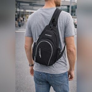 BAGSMART Black Crossbody Sling Backpack | Travel Chest Bag | NWT